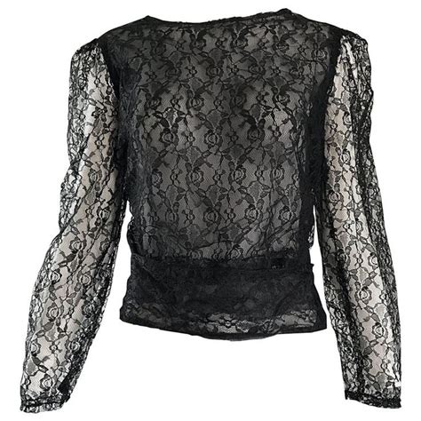 black sheer chiffon chanel vintage blouse|chanel sleeveless floral blouse.